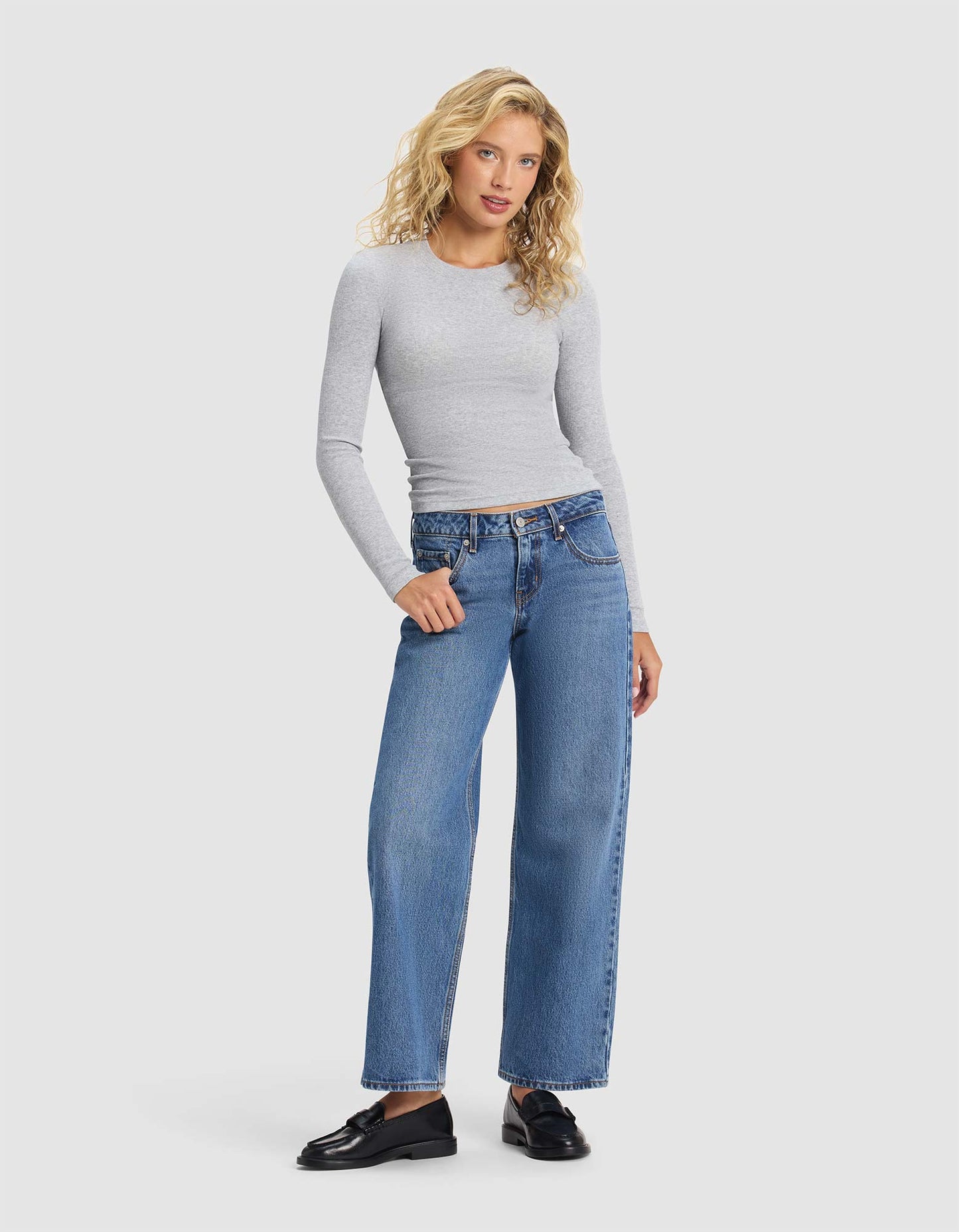 Women's Fine Ribbed Long Sleeve Tee