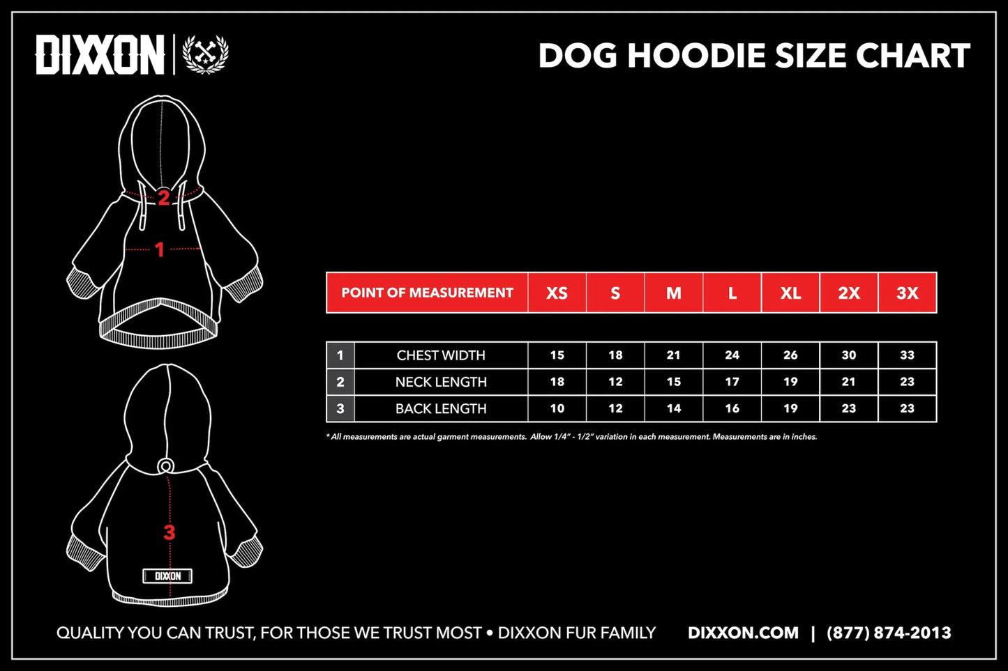 Dog Hoodie - Fur Family - Black & Red