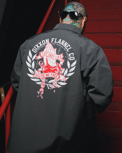 Red & White Otto Coaches Jacket - Gray