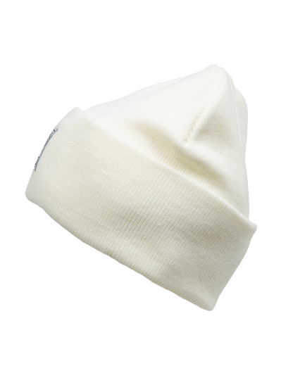 Ribbed Beanie - White