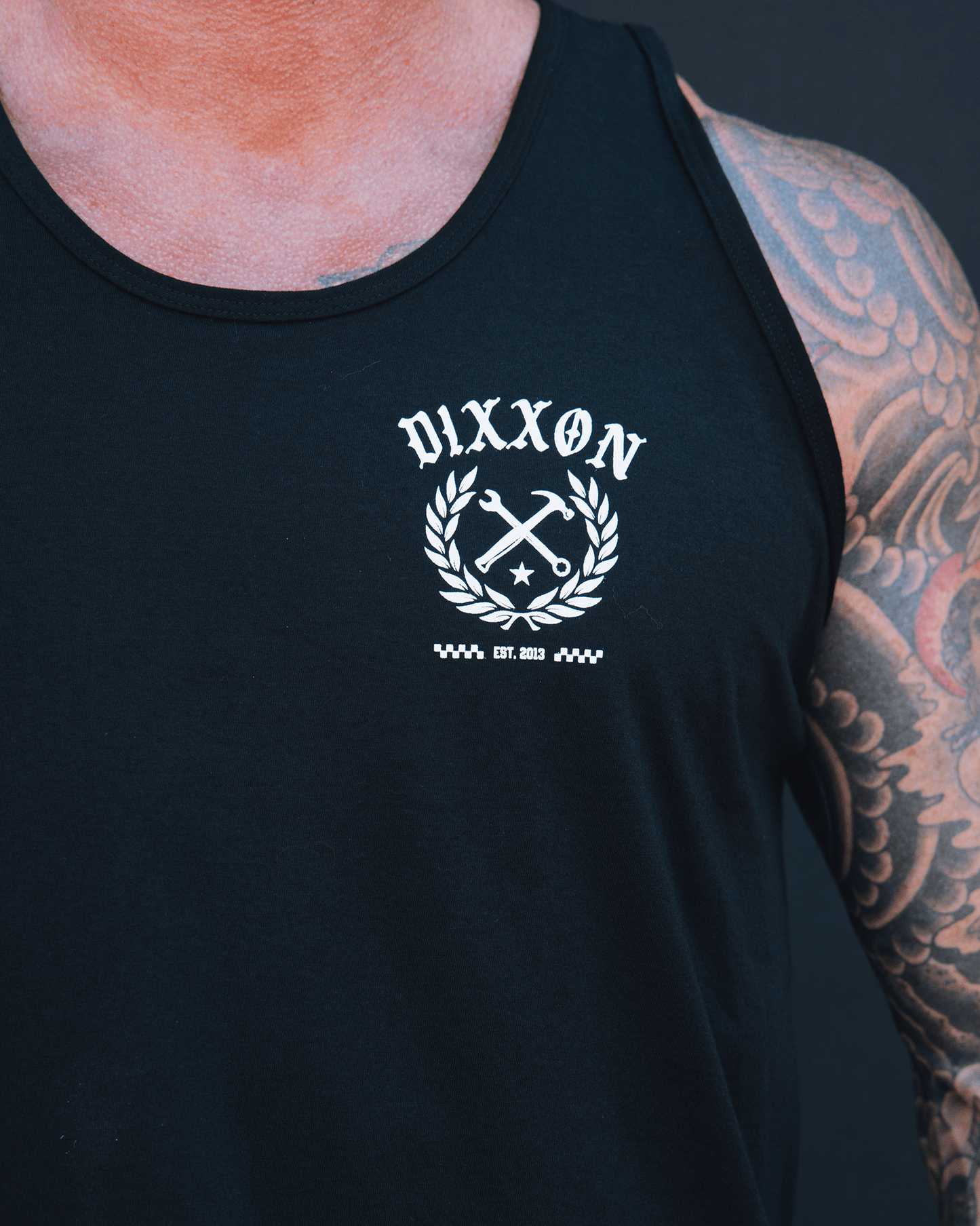 White Cruz Tank - Black